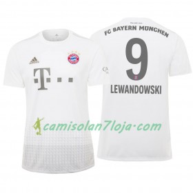 Camisola FC Bayern München Robert Lewandowski 9 2º Equipamento 2019-2020 Manga Curta